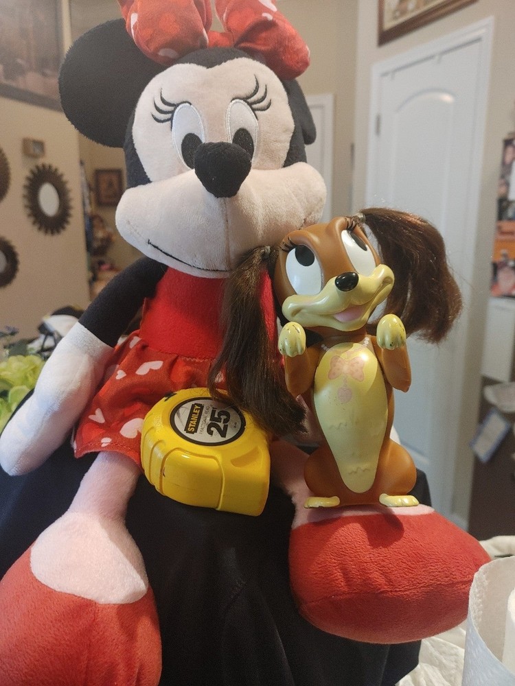 Disney Minnie Mouse Pet Fifi 7" Figure Dog Vinyl Toy Pluto's Girlfriend & Minnie